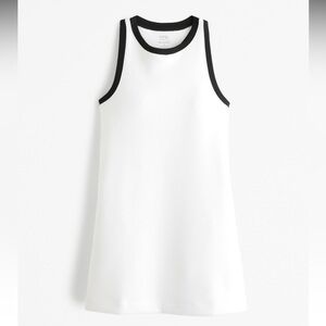 Abercrombie YPB neoKNIT Unlined Mini Dress in black and white - Size Small